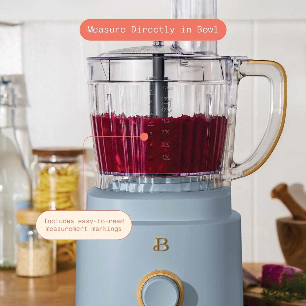 Beautiful 10-Cup Food Processor with Accessories, White Icing by Drew Barrymore