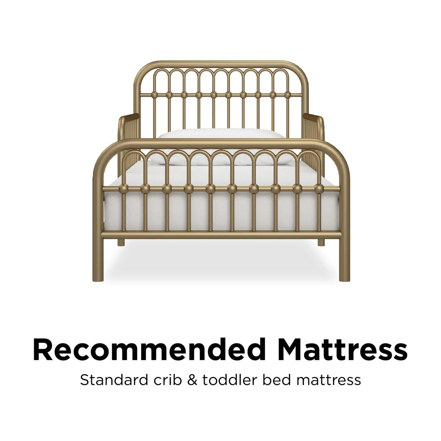 Little Seeds Monarch Hill Ivy Metal Toddler Bed, Gold