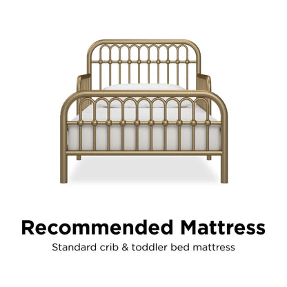 Little Seeds Monarch Hill Ivy Metal Toddler Bed, Gold