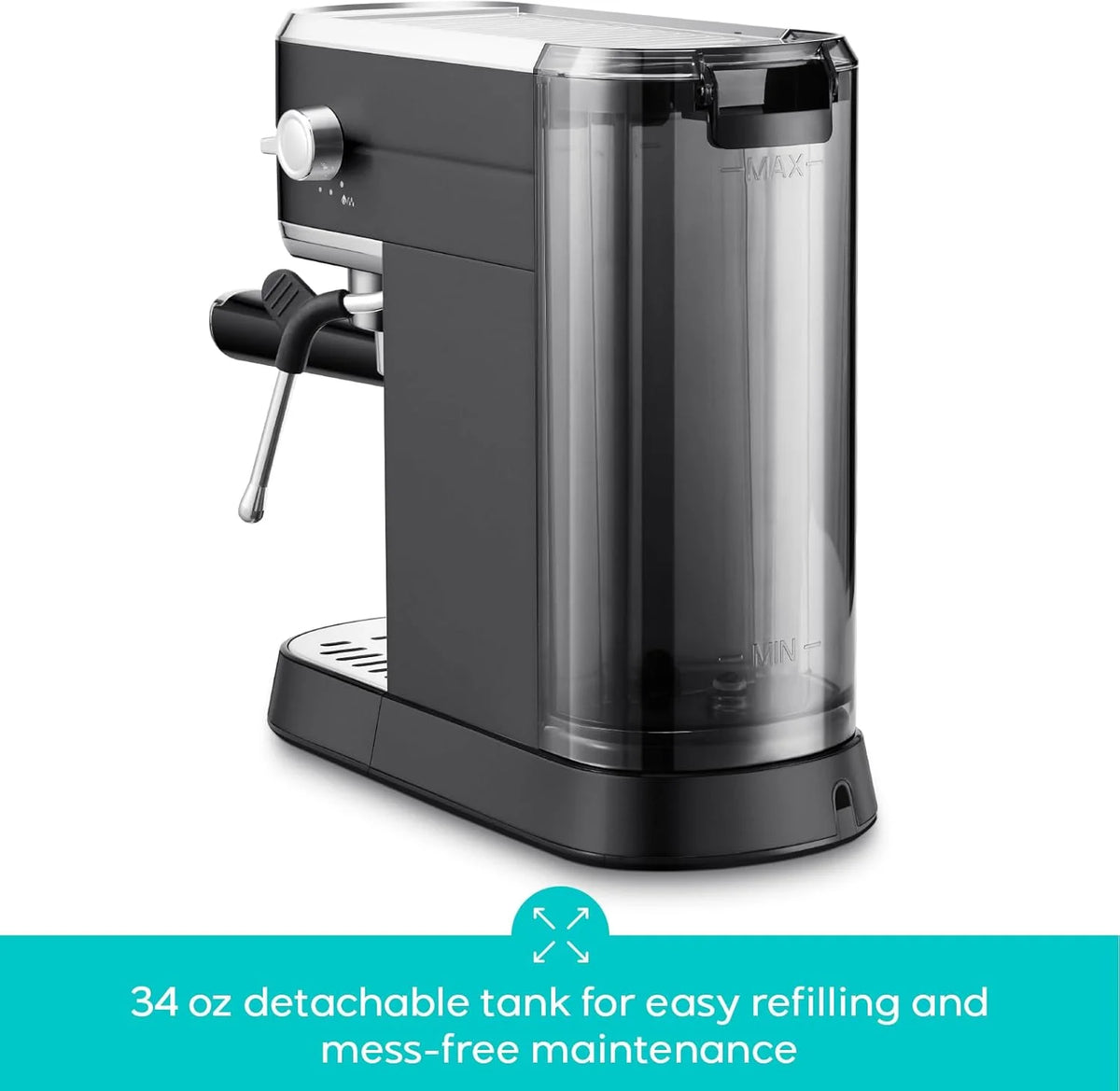 CASABREWS CM5418 20-Bar Espresso Machine and Coffee Maker, Silver
