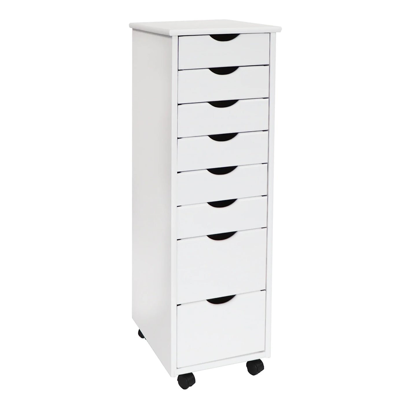 Adeptus Solid Wood 6+2 Drawer Roll Cart