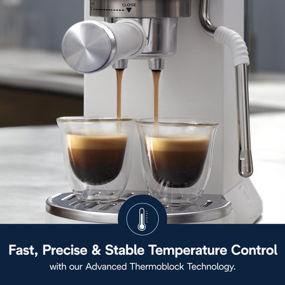 De’Longhi Dedica Duo Espresso Machine, Compact Size with Built in Frother for Latte Art, Brew Espresso, Cold Brew, Lattes & More, Stainless Steel