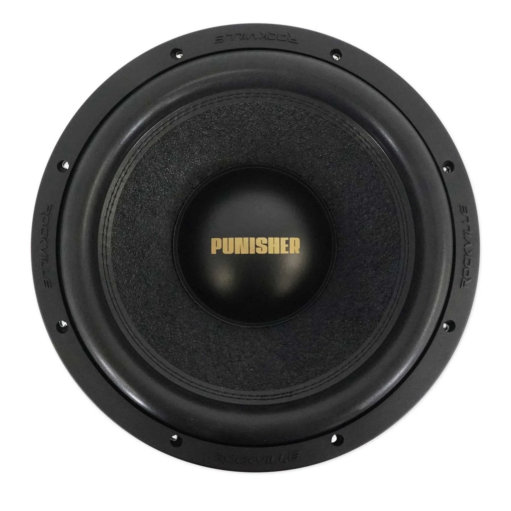 Rockville Punisher 12D2 12" 5600w Peak Car Audio Subwoofer Dual 2-Ohm Sub 1400w RMS CEA Rated