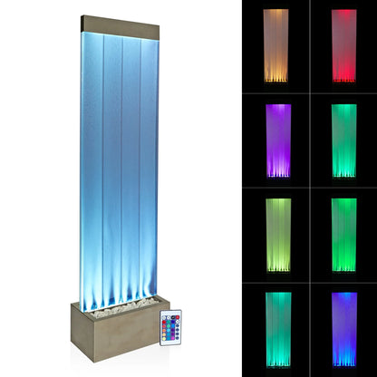 Alpine Corporation 72"H Indoor Acrylic Bubble Wall Corded Electric Fountain