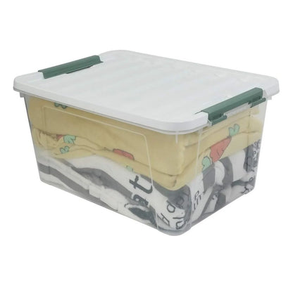 Clear Storage Bins 6-Pack, 35 Qt Plastic Storage Containers with Lids - Large Plastic Bins for Home Organization, Garage, Moving & Industrial Use - Moisture Proof, Dustproof with Latches