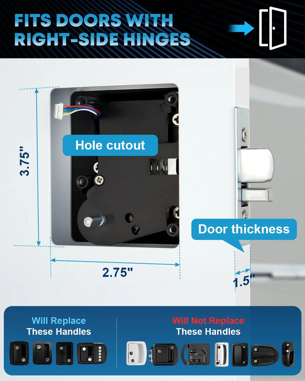 Kohree RV Door Lock Keyless Entry, RV Door Locks Replacement with Keypad and Remote for Trailer Camper RV Travel Trailer Door Latch