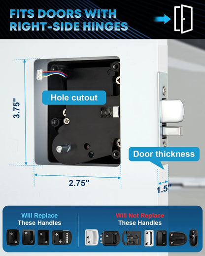 Kohree RV Door Lock Keyless Entry, RV Door Locks Replacement with Keypad and Remote for Trailer Camper RV Travel Trailer Door Latch