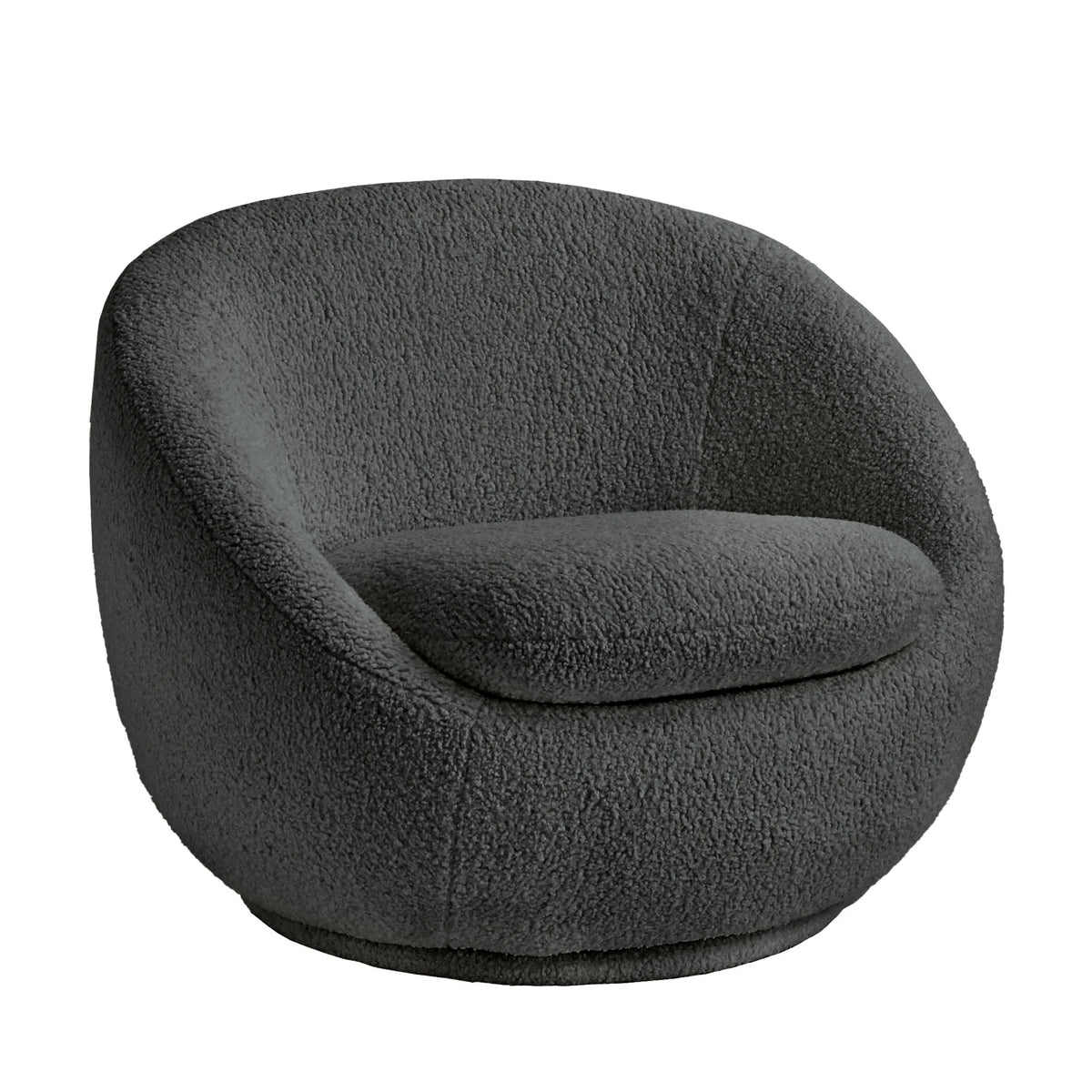 Better Homes & Gardens Mira Swivel Accent Chair, Cream Shearling