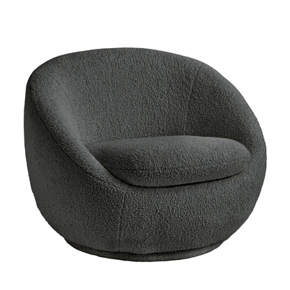 Better Homes & Gardens Mira Swivel Accent Chair, Cream Shearling