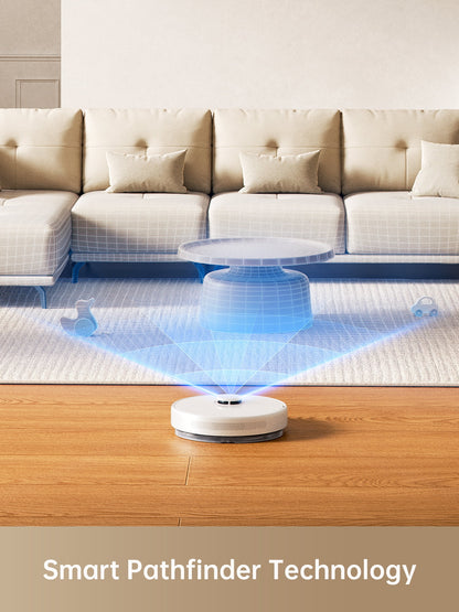 Dreame C20 Plus Robot Vacuum and Mop with Self Emptying Base for 90 Days of Cleaning, 6000 Pa Suction and LiDAR Navigation, Obstacle Avoidance, Wi-Fi Connected