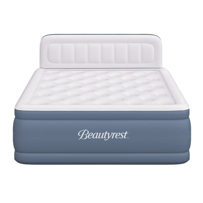 Beautyrest Headboard Luxarest 24" Queen Size Raised Air Mattress with Built-in Pump