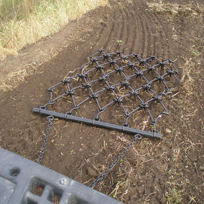 Field Tuff 4'x4' Steel Drag Rake Field Leveling Harrow with 1/2" Teeth