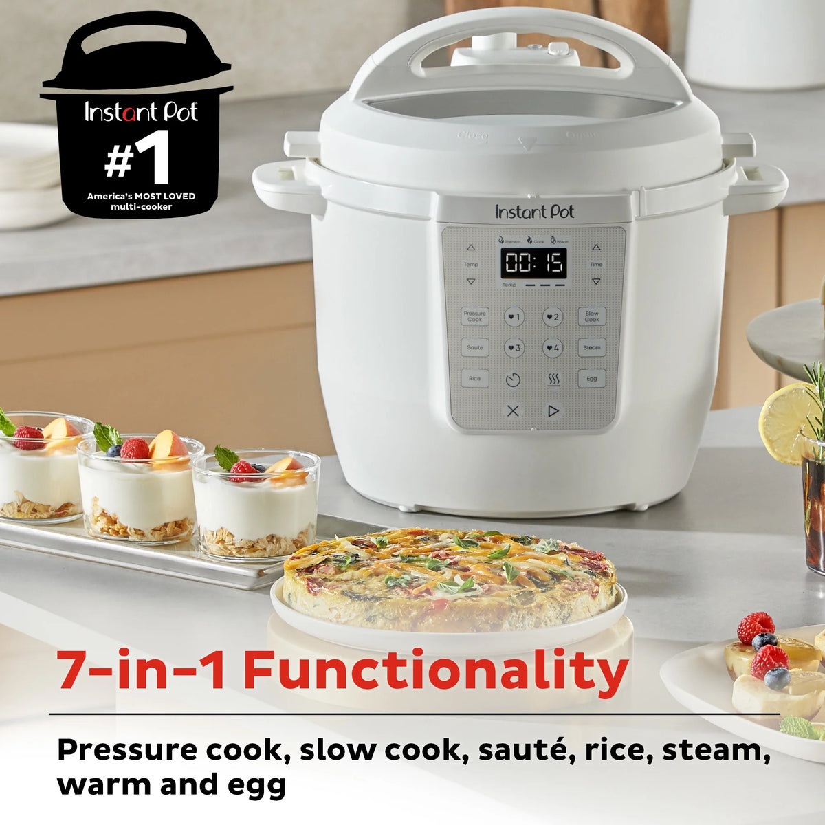 Instant Pot 6Qt RIO Chef Series 7-in-1 Multi-Cooker, Pressure Cooker, Slow Cook, & More, Black