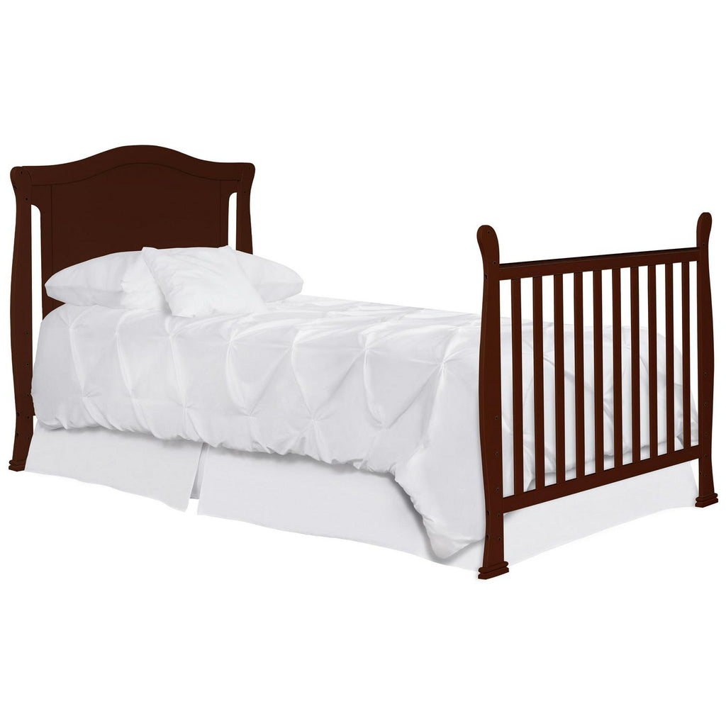 Dream On Me Naples Full Panel 4-in-1 Convertible Mini Crib. Espresso