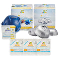 FROG @ease Floating System + 3 Pack of SmartChlor Replacements + 3 FROG Maintain Non-Chlorine Shock Treatments for Hot Tubs