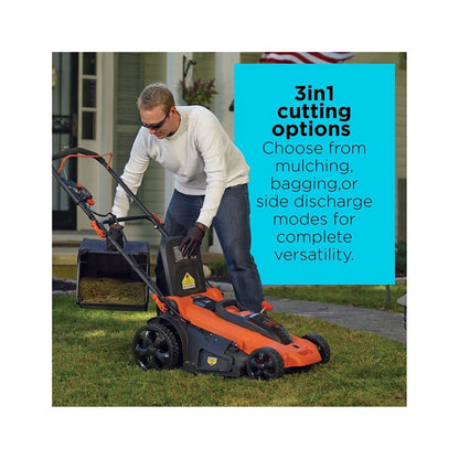 BLACK+DECKER 40V MAX* Cordless Lawn Mower with Battery and Charger Included, (CM2043C)