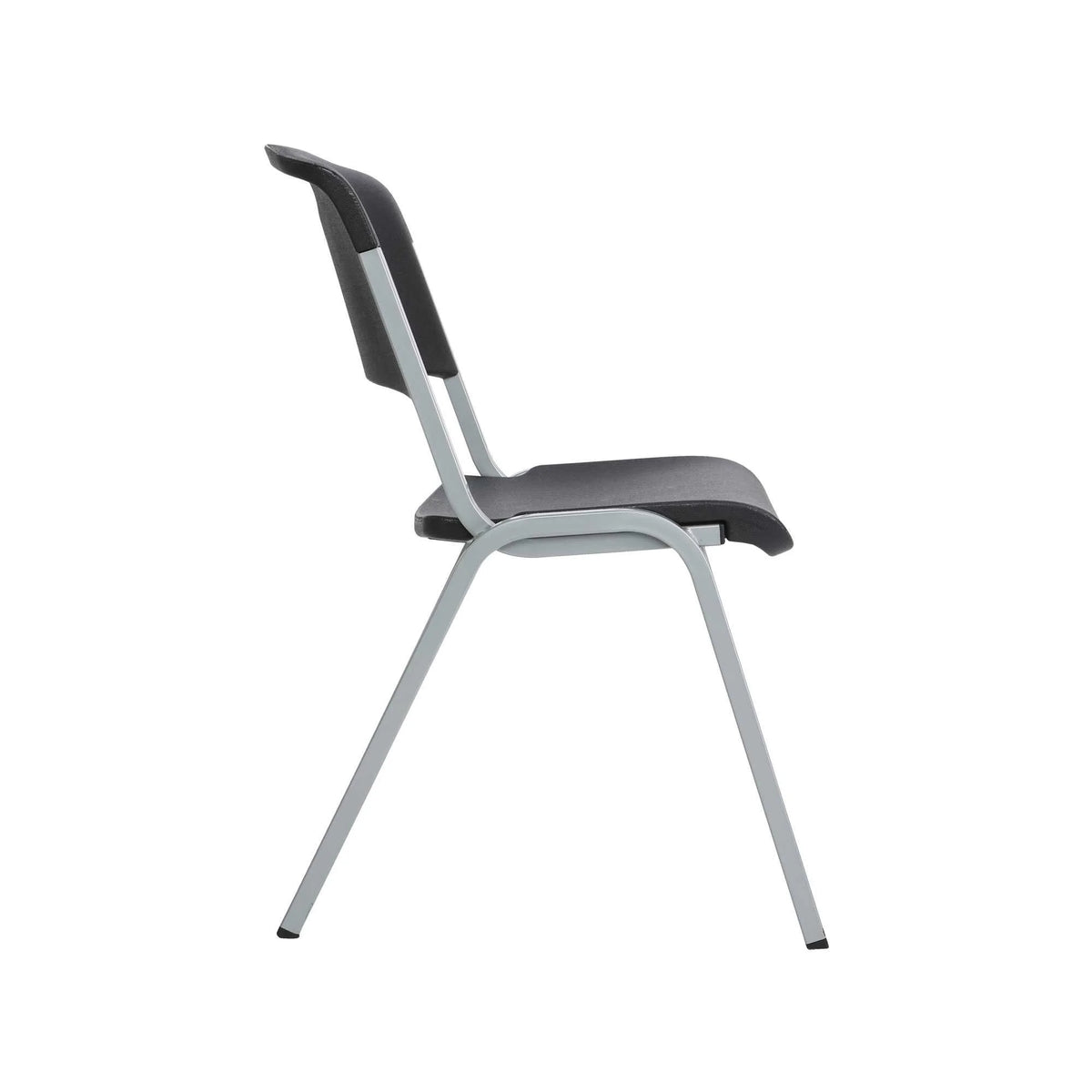 Lifetime Steel Framed Indoor/Outdoor Commercial Grade Stacking Chairs, Black & Silver, (Set of 14) 80569