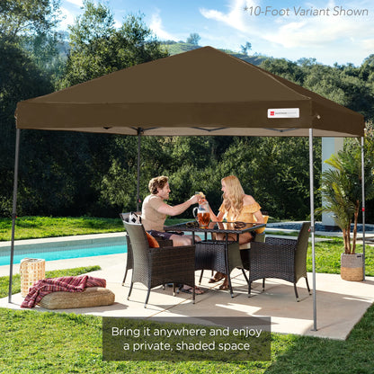Best Choice Products 12x12ft Easy Setup Pop Up Canopy w/ 1-Button Setup, Wheeled Case, 4 Weight Bags - Navy Blue