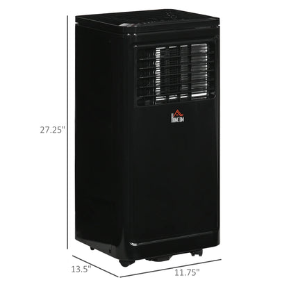 HOMCOM 8,000 BTU Portable Air Conditioner Fan with Remote for Rooms Up to 344 Sq. Ft., Evaporative Cooler, Home AC Unit with Dehumidifier, Black