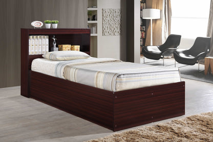 Hodedah Twin-Size Captain Bed with 3-Drawers and Headboard in White