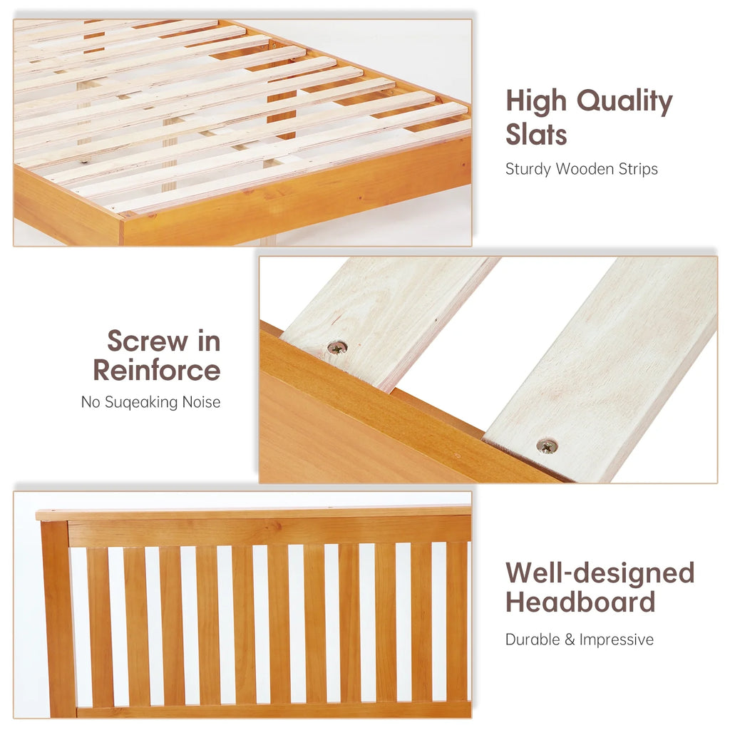 YRLLENSDAN Adult 37 Inches Bed Frames with Headboard, Twin
