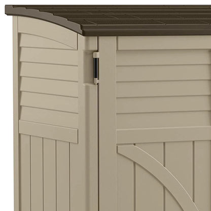 Suncast 34 Cubic ft Horizontal Compact Outdoor Storage Shed, Sand