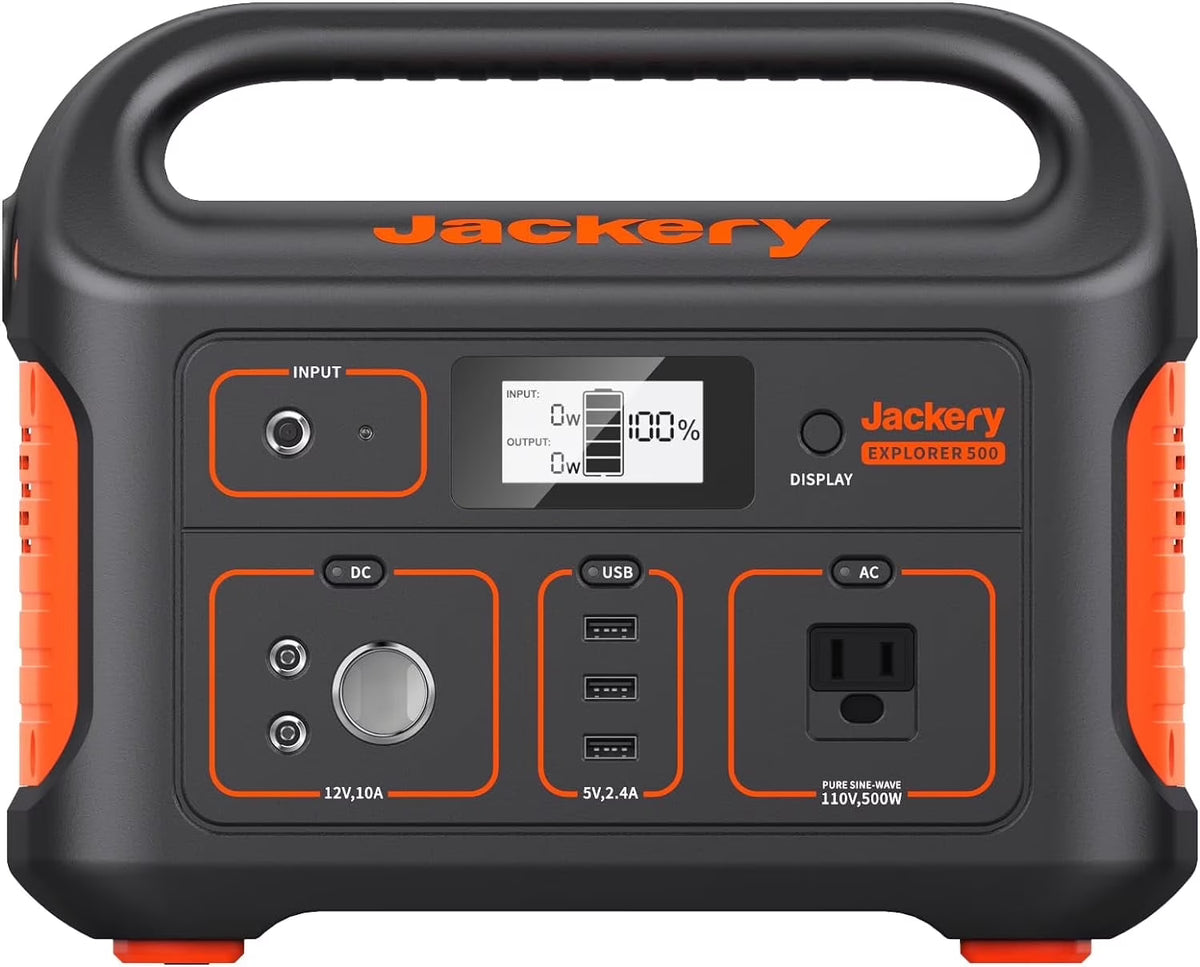 Jackery Portable Power Station Explorer 500, 500W Continuous/1000W Peak Portable Power Stations