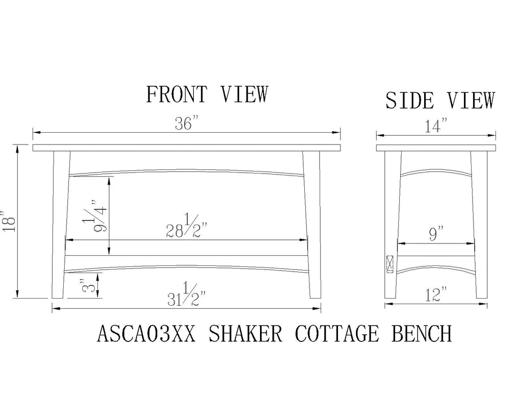 Alaterre Shaker Cottage Bench/Coat Hooks with Tray, Chocolate