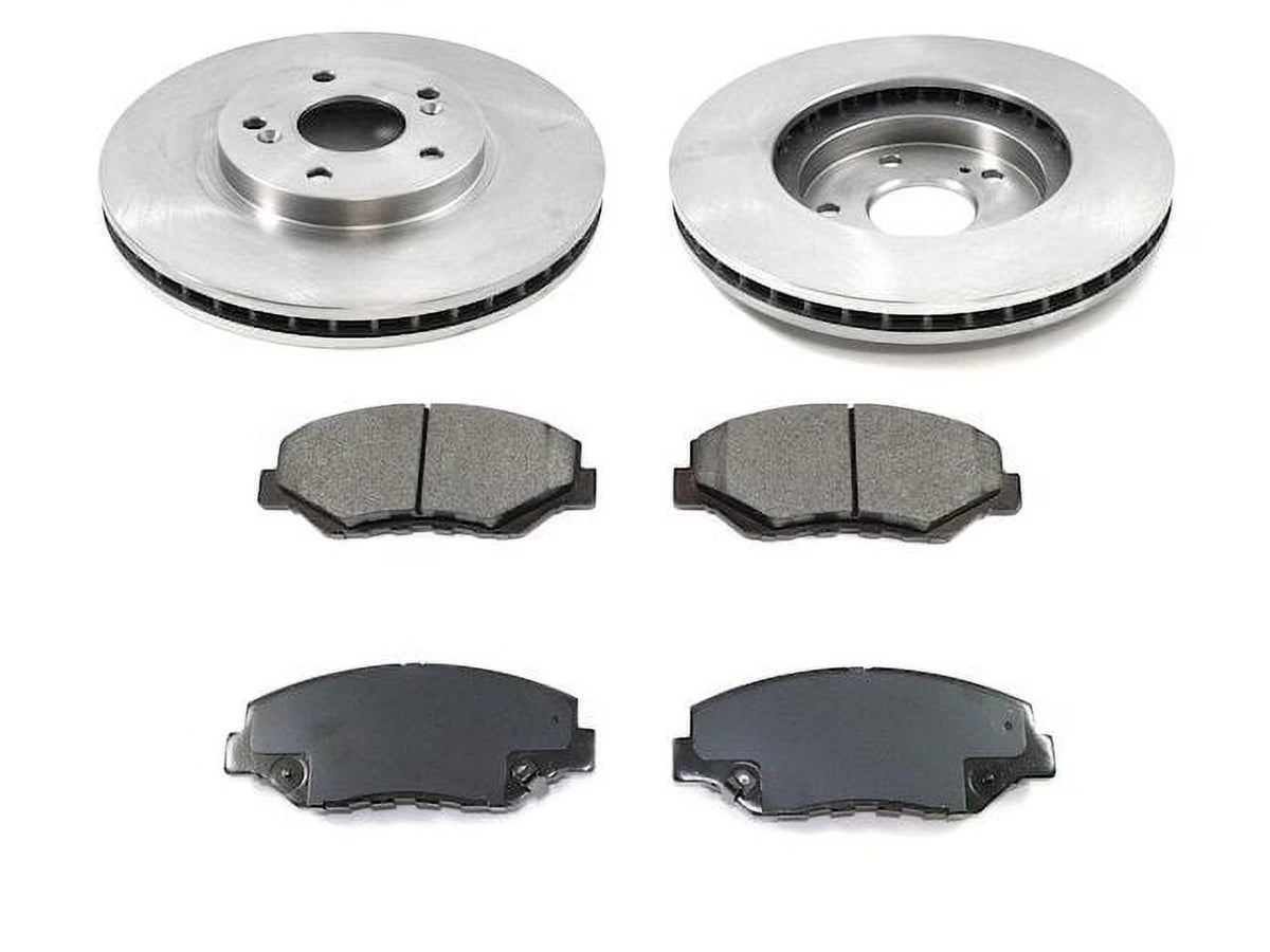 Front Semi-Metallic Brake Pad and Rotor Kit - Compatible with 2003 - 2008 Honda Pilot 2004 2005 2006 2007