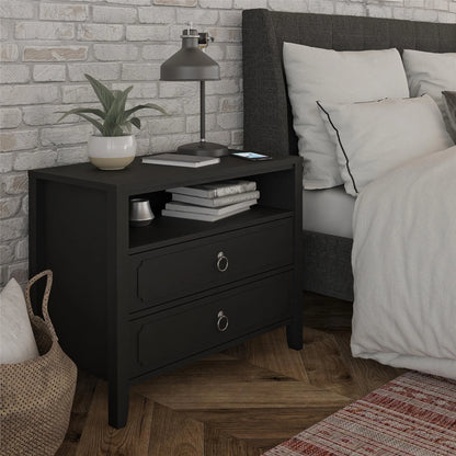Her Majesty 2 Drawer Nightstand, Mustard Yellow