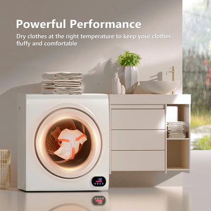 EUHOMY 1.8 Cu. ft. Compact Electric Dryer with LCD Touch Panel for Home, Apartment, Dorm