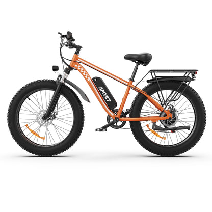 AMYET EB26 Electric Bike for Adults, 26*4.0 Fat Tire E-Mountain Bicycle,Peak 1500W Motor 48V 15Ah 7-Speed Ebike UL2849