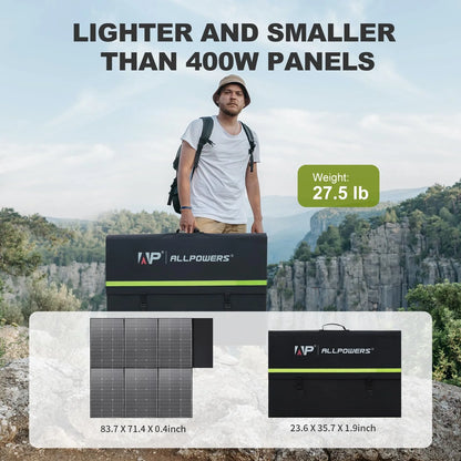 ALLPOWERS R2500 Portable Solar Generator Kit, 600W Monocrystalline Foldable Solar Panel with 2500Watt 2016Wh LiFePO4 Power Station, for Camping, Home Backup, RV, Power Outage, [Shipping Separately]