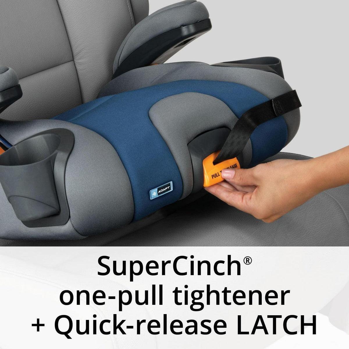 Chicco KidFit Adapt Plus 2-in-1 Belt Positioning Booster Car Seat - Vapor (Grey). New
