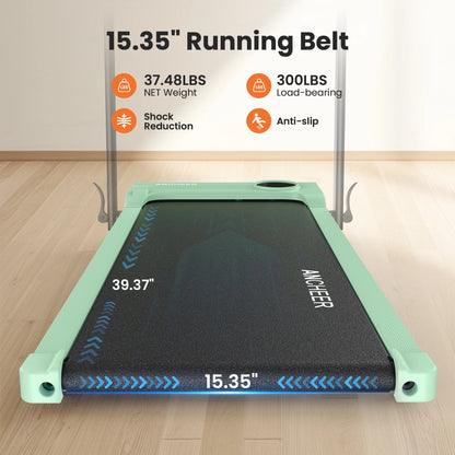 ANCHEER Portable Folding Walking Pad 300lb, 7.5 MPH Under Desk Treadmill with Remote Control & LED Display,2 in 1 Walking Pad Treadmill for Home/Office/Exercise(Pink)