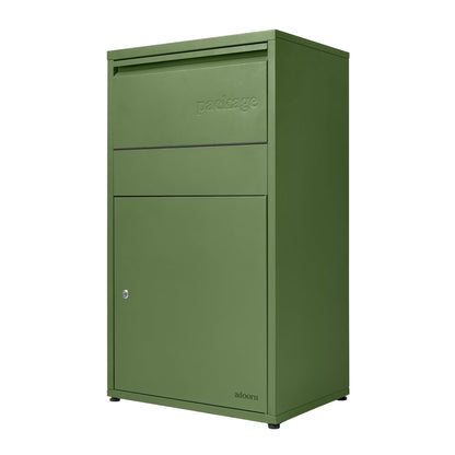 Adoorn Package Delivery Boxes for Outside, Large 36 x 20.5 x 15 (HxWxD) Security Package Box, Free Standing Anti-Theft Parcel Drop Box - Black