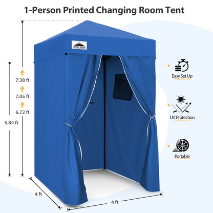 EAGLE PEAK Flex Ultra Compact 4 ft x 4 ft Pop-up Changing Room Canopy, Portable Privacy Cabana