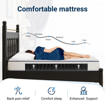 Avenco Pearl 6" Twin Size Medium Adult Supportive Innerspring Mattress