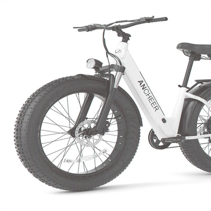 ANCHEER Electric Bike for Adults, 750W Ebike, 28MPH 60Miles Electric Mountain Bike, 26" Fat Tire Electric Bicycle with 48V 15AH Battery, Rear Rack, Lockable Suspension Fork,7 Speed, UL2849