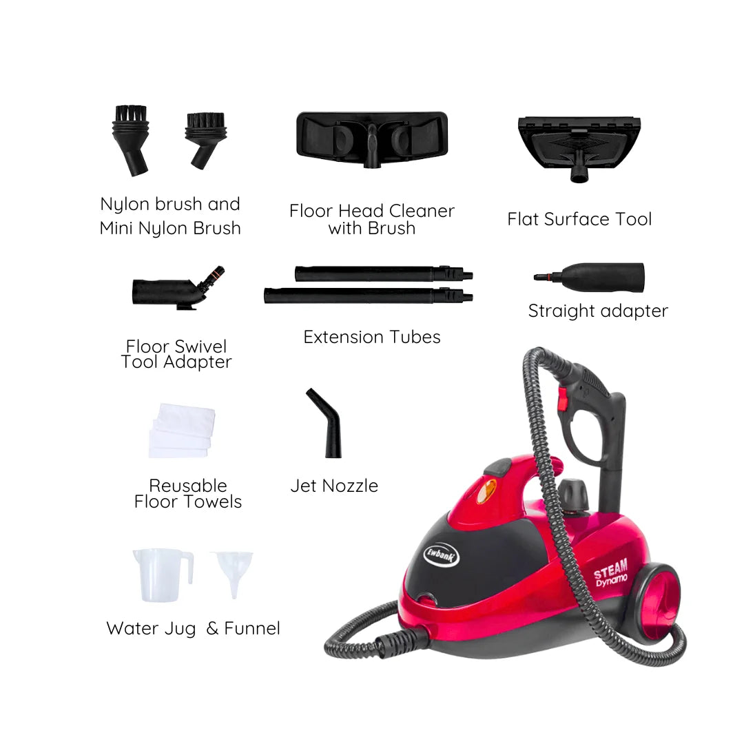 Ewbank Dynamo Multi-Tool Steam Cleaner, Multipurpose with Attachments, For Floors, Carpets, Bathrooms, Kitchens, Windows, and More, Chemical-Free Cleaning, Portable, 1500 W