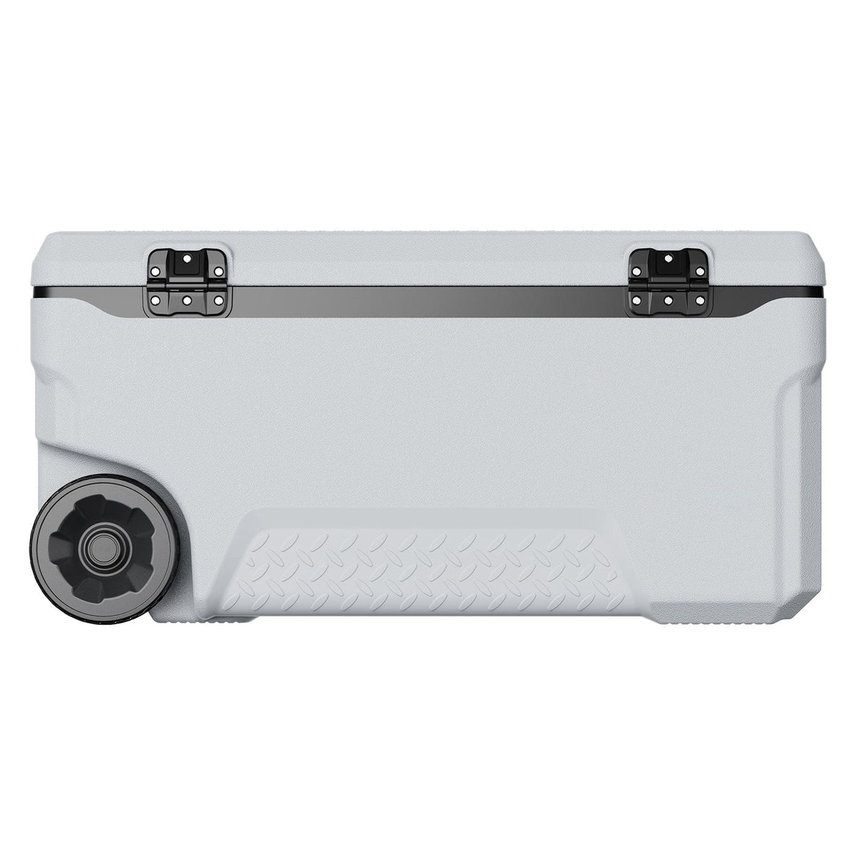 74 QT Wheeled Cooler - 120 Can Capacity Portable Ice Chest with Heavy-Duty Wheels & Cup Holders, Insulated Outdoor Cooler for Camping, Tailgating, Beach & BBQs, Leak-Proof Drain & Extended Cold Reten
