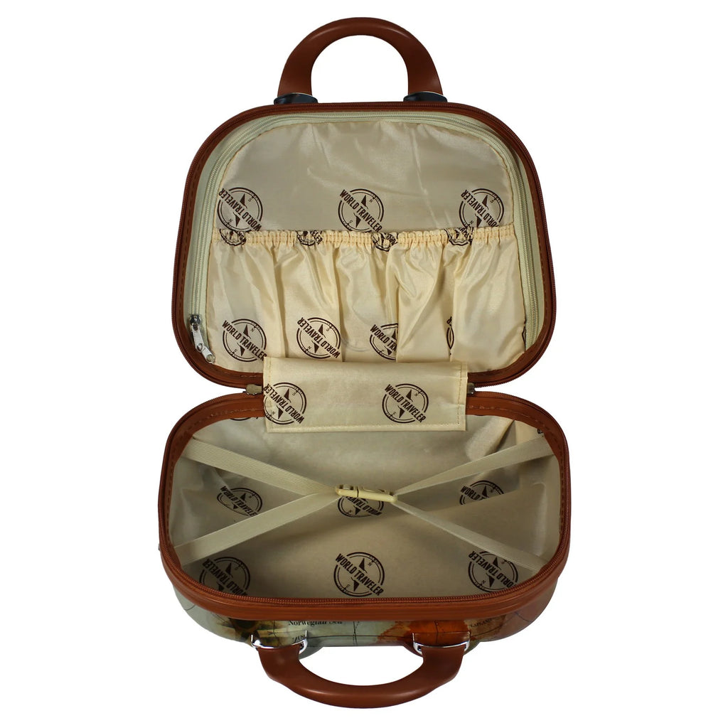 World Traveler Europe 4-Piece Spinner Luggage Set with TSA Lock, with 28" and 24" Upright, 13" Carry-on, and 13" Bag