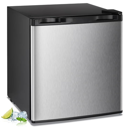 WAA Mini Freezer,1.1 Cu.ft Upright Freezer with Reversible Single Door,Removable Shelves,Small Freezer with Adjustable Thermostat for Home/Kitchen/Office (White)