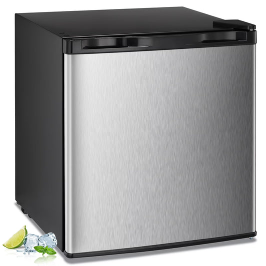 WAA Mini Freezer,1.1 Cu.ft Upright Freezer with Reversible Single Door,Removable Shelves,Small Freezer with Adjustable Thermostat for Home/Kitchen/Office (White)