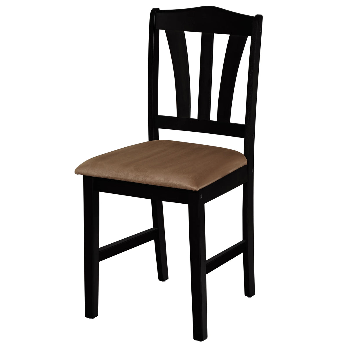 TMS Metropolitan 5-Piece Wood Farmhouse Upholsered Dining Set with Table and Chairs, Espresso