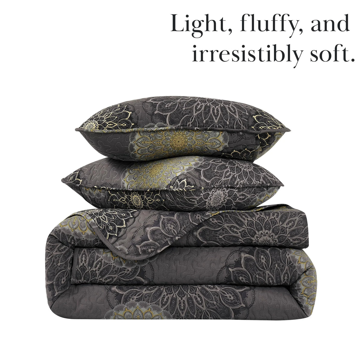 Southshore Fine LinensOversized 5-Piece Twin / Twin XL Quilt Bedding Set with two matching shams and three decorative throw pillows, oversized Paisley farmhouse bedspread Pure Melody Aqua