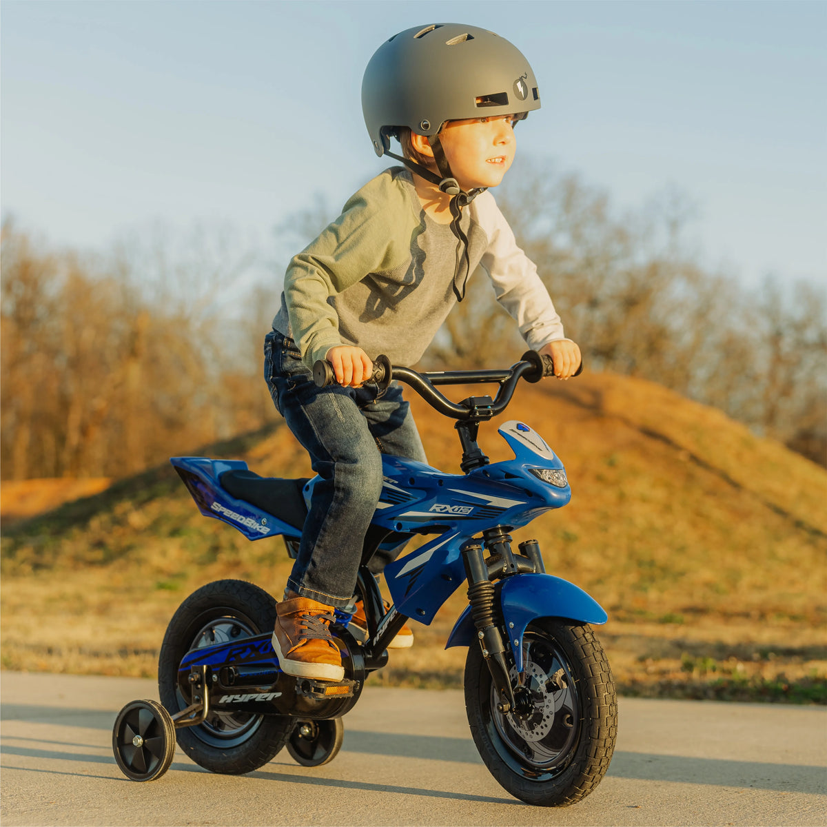 12" Hyper Speed Bike, Childs Bicycle; Kids Ages 2-4 Years Old, Blue, Character Group: Speed