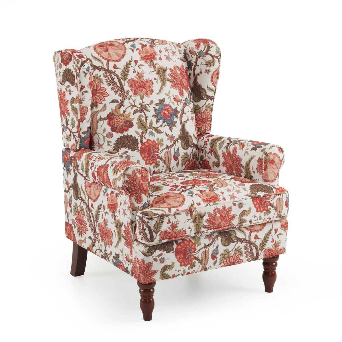EROMMY Upholstered Accent Chair, Floral Print Fabric Armchair