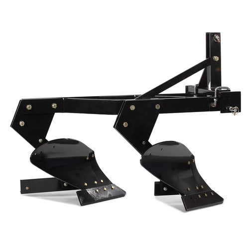 Titan Attachments 3 Point 21" Double Bottom Moldboard Turn Plow Fits Category 1 Tractors, Tow-Behind Dual Turning Plow Rotates Soil to Aerate, Tillage, Soil Prep