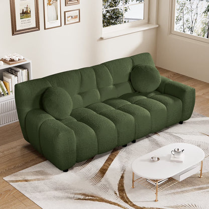 Rophefx 2-Seat Corduroy Deep Seat Cloud Sofa Couch for Living Room, Bedroom